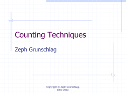 Counting Techniques