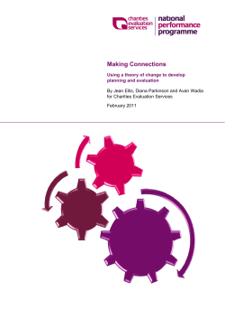 Making Connections: Using a Theory of Change to Develop