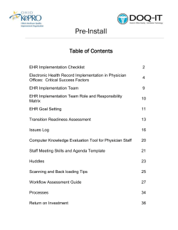 EHR Implementation Checklist - MidWest Clinicians` Network