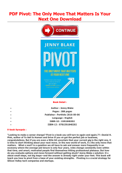 PDF Pivot: The Only Move That Matters Is Your Next
