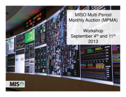 MISO Multi-Period Monthly Auction (MPMA