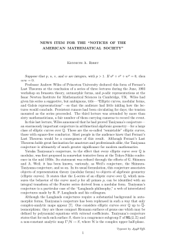NOTICES OF THE AMERICAN MATHEMATICAL SOCIETY