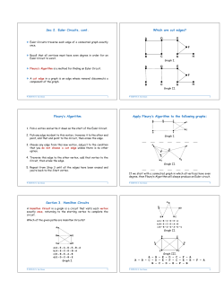 Sec 2. Euler Circuits, cont. Which are cut edges?