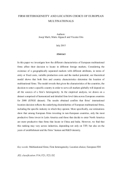 firm heterogeneity and location choice of european multinationals