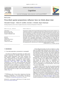 Prescribed spatial prepositions influence how we think about time