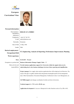 Europass Curriculum Vitae