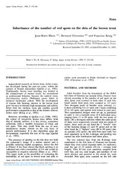 Inheritance of the number of red spots on the skin of the brown trout