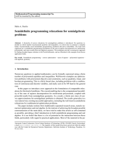 Semidefinite programming relaxations for semialgebraic problems