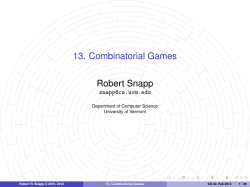13. Combinatorial Games