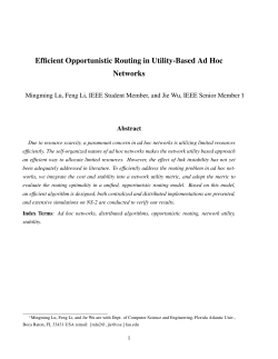 Efficient Opportunistic Routing in Utility