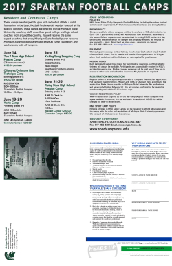 2017 spartan football camps - MSU Sport Camps