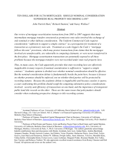 TEN DOLLARS FOR 10736 MORTGAGES: SHOULD NOMINAL