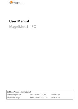 User Manual MagniLink S - PC