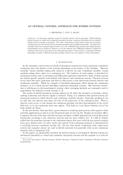 AN OPTIMAL CONTROL APPROACH FOR HYBRID