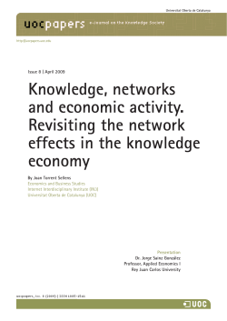 Knowledge, networks and economic activity. Revisiting the