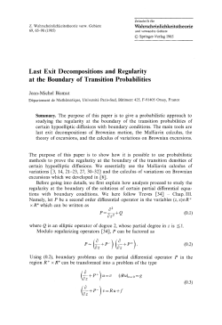 Last exit decompositions and regularity at the boundary of transition