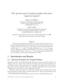 The spectral gap of random graphs with given expected degrees&lowast;