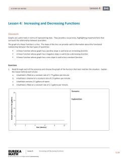 Lesson 4: Increasing and Decreasing Functions