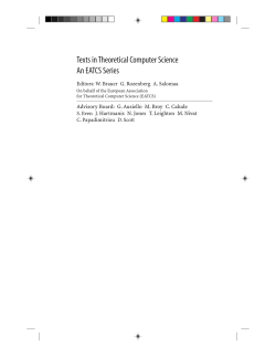 Texts in Theoretical Computer Science An EATCS Series