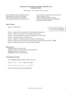 Statnet Tutorial - University of Washington
