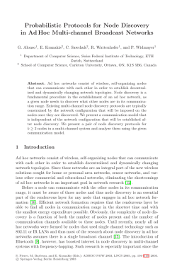 LNCS 2865 - Probabilistic Protocols for Node Discovery in