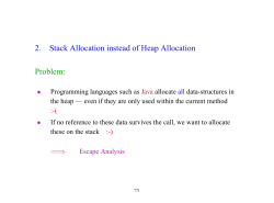 2. Stack Allocation instead of Heap Allocation Problem: