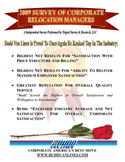 CORPORATE AMERICA`S BEST MOVE WWW.BUDDVANLINES