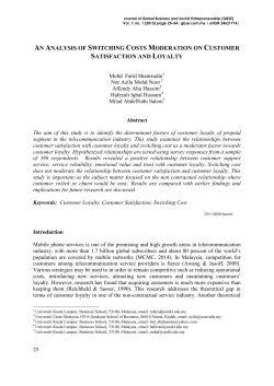 an analysis of switching costs moderation on customer satisfaction