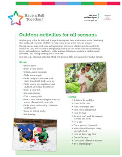 Outdoor activities for all seasons