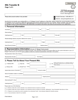 IRA Transfer B - JP Morgan Asset Management