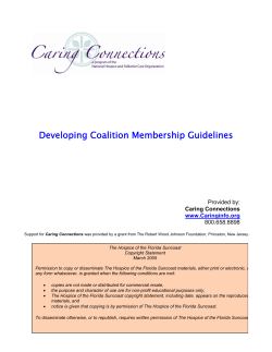 Developing Coalition Membership Guidelines