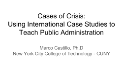 Cases of Crisis - (SPAA) | Rutgers University