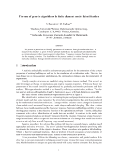 The use of genetic algorithms in finite element