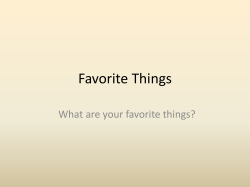 Favorite Things