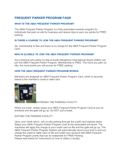 Click here to Frequent Parker Program Instructions