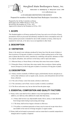 Maryland State Beekeepers Assoc, Inc. 1. SCOPE 2. DESCRIPTION