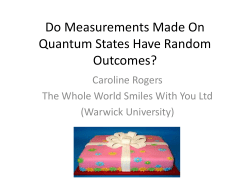 Quantum Measurements Cannot Be Proved To Be Random