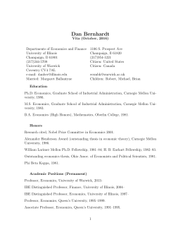 Dan Bernhardt - University of Warwick