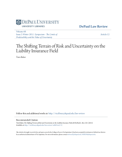 The Shifting Terrain of Risk and Uncertainty on the