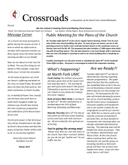 Public Meeting for the Plans of the Church What`s happening! at