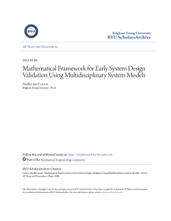 Mathematical Framework for Early System Design Validation Using