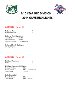 9/10 YEAR OLD DIVISION 2014 GAME HIGHLIGHTS