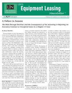 A Failure to Assume - Lowenstein Sandler LLP