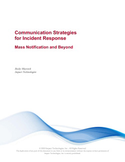 Communication Strategies for Incident Response