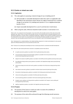 Part 9 - Centre or mixed use code