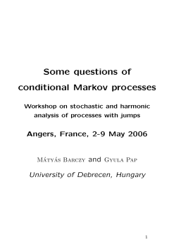 Some questions of conditional Markov processes