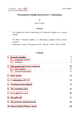 The projective bundle theorem for Ij