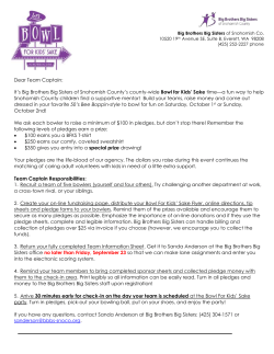 Dear Team Captain - Big Brothers Big Sisters of Snohomish County