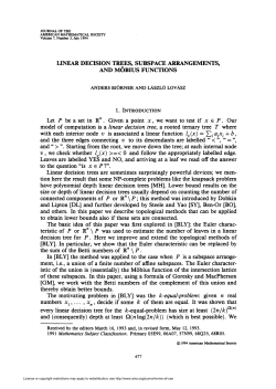 Linear decision trees - American Mathematical Society