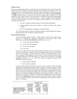 1. Decision Theory